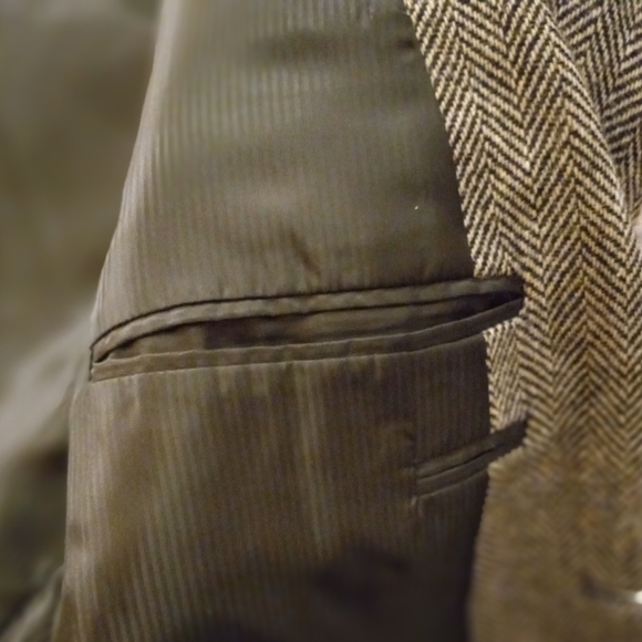 NEW GRAY PLAID WOOL TWEED ZAGATO SIGNATURE COLLECT JACKET MEASUREMENTS BELOW - Picture 6 of 7